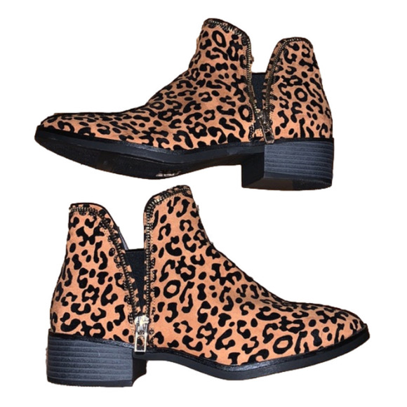 CALL IT SPRING Vegan Leather Leopard Cheetah Fall Winter Boots Women’s Size 8.5 - Picture 1 of 5